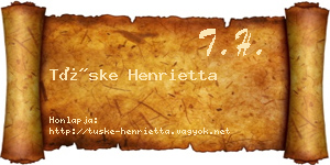 Tüske Henrietta névjegykártya