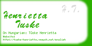 henrietta tuske business card