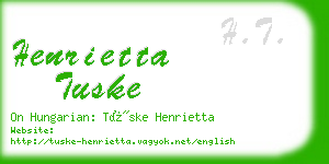 henrietta tuske business card